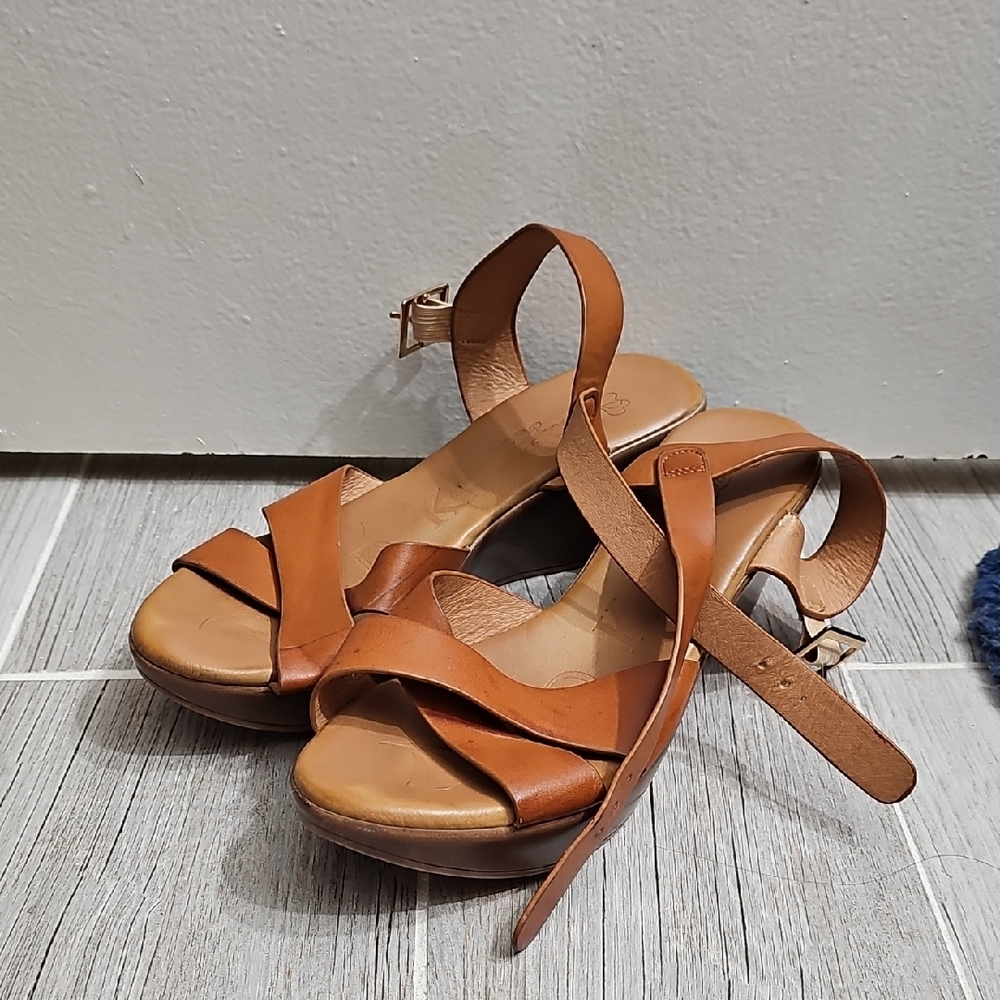 Brown Leather Strappy Sandals